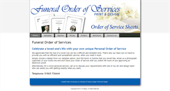 Desktop Screenshot of funeralorderofservices.com