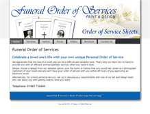 Tablet Screenshot of funeralorderofservices.com